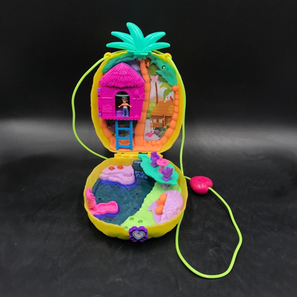 Polly Pocket Tropicool Pineapple Purse Compact Playset Incomplete